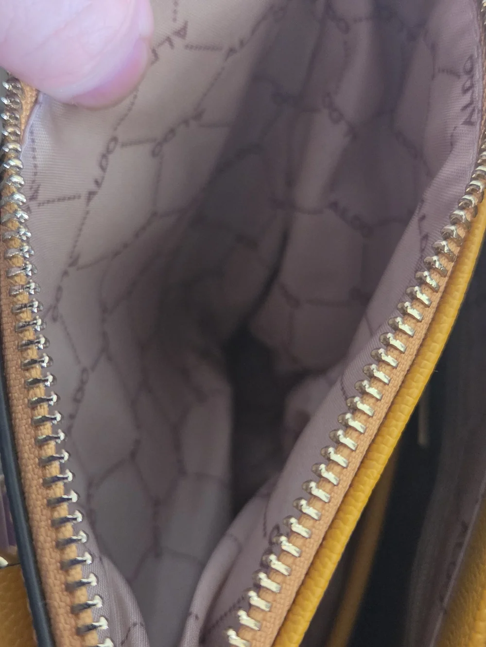 ALDO Yellow Structured Top-Handle Satchel